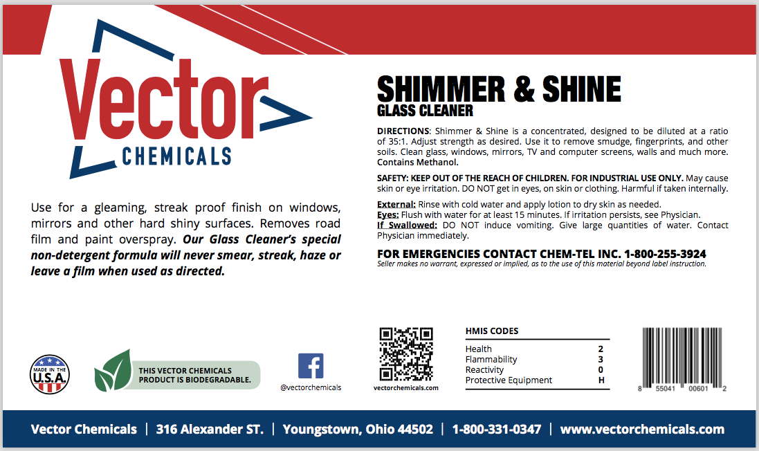 Shimmer & Shine Glass and Chrome Cleaner – Vector Chemicals